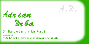 adrian wrba business card